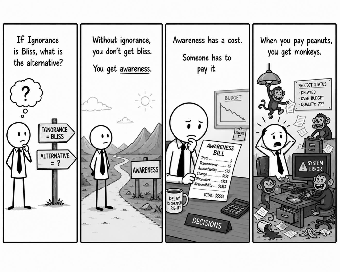 Reality Bytes Me artwork: The Cost of Ignorance
